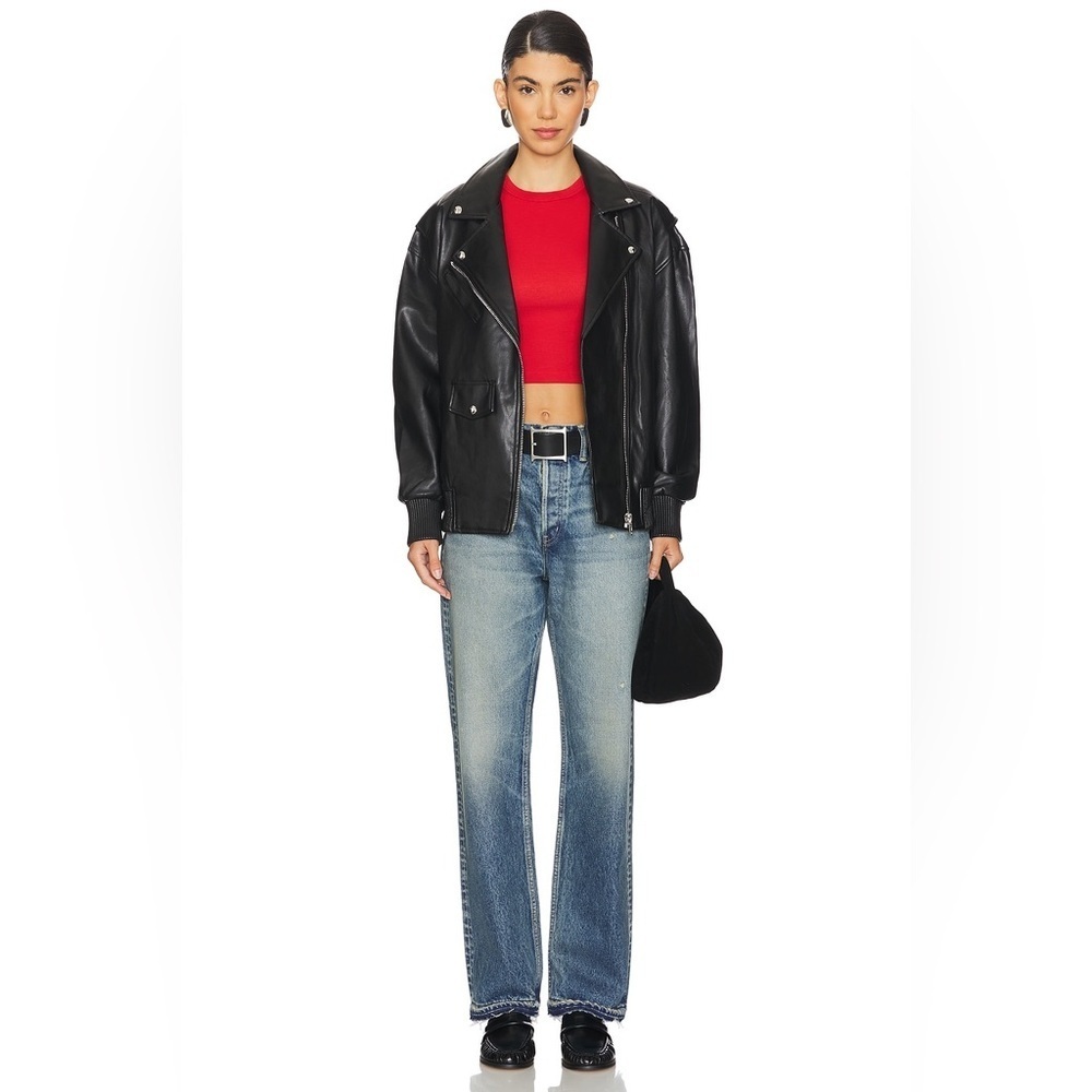 MOUSSY Revolve Denim Jeans Size 24 High Rise Ankle Straight‎ Wide Leg Boyfriend